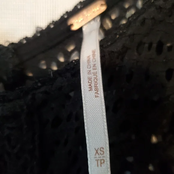 Free People Crochet Black Mini Dress XS - Picture 10 of 10